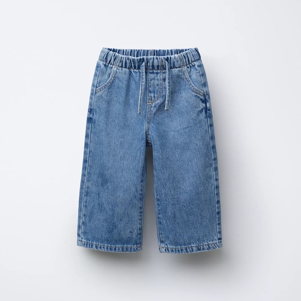 Zara Girls Wide Leg Drawstring Jeans